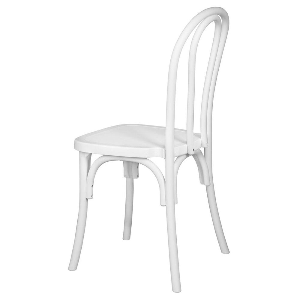 White Resin Bentwood Chair