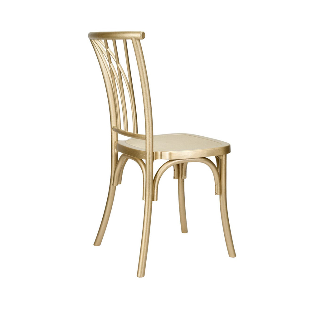 Gold Champagne Resin Willow Chair