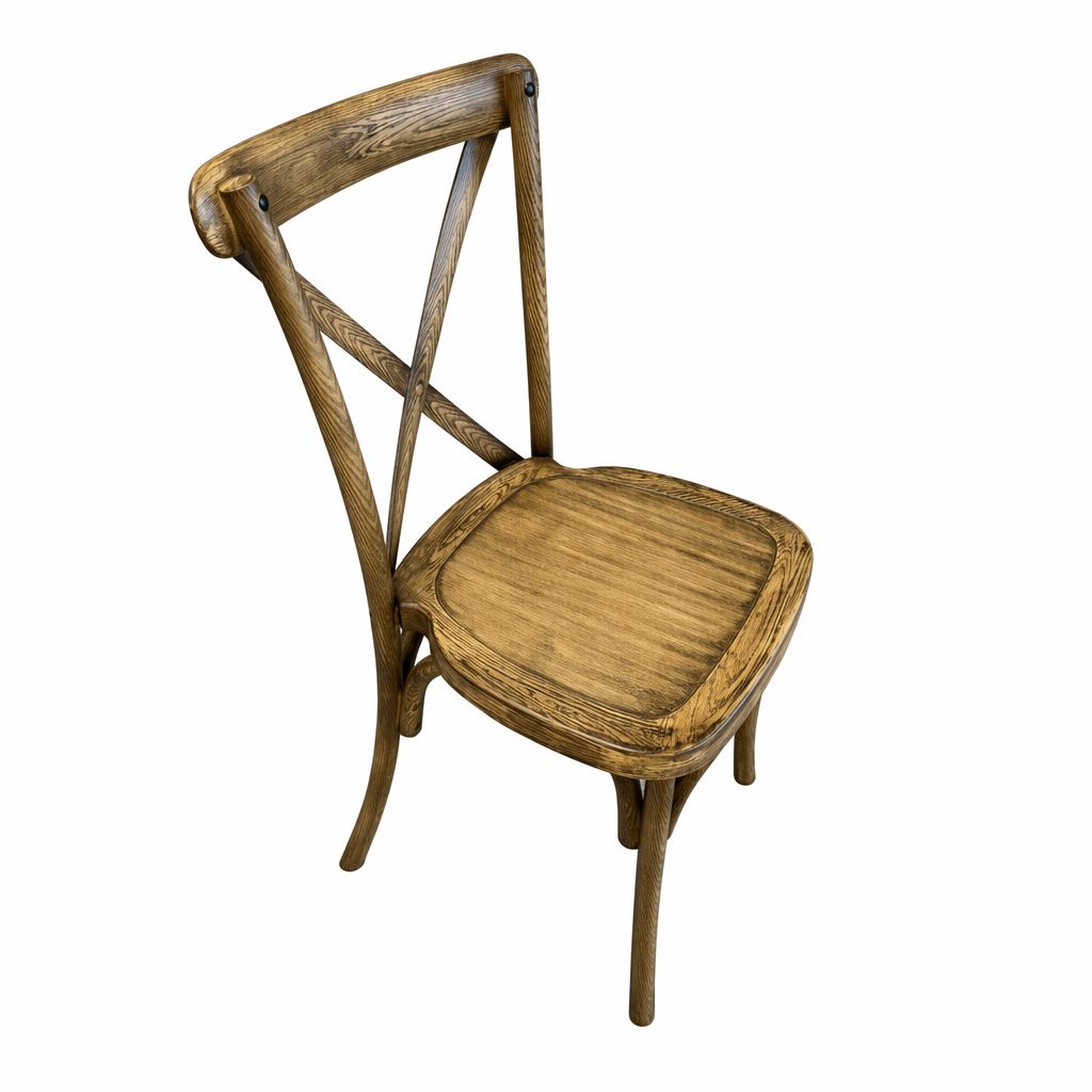 Resin Crossback Chair -Oak Textured