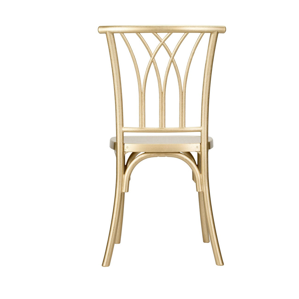 Gold Champagne Resin Willow Chair