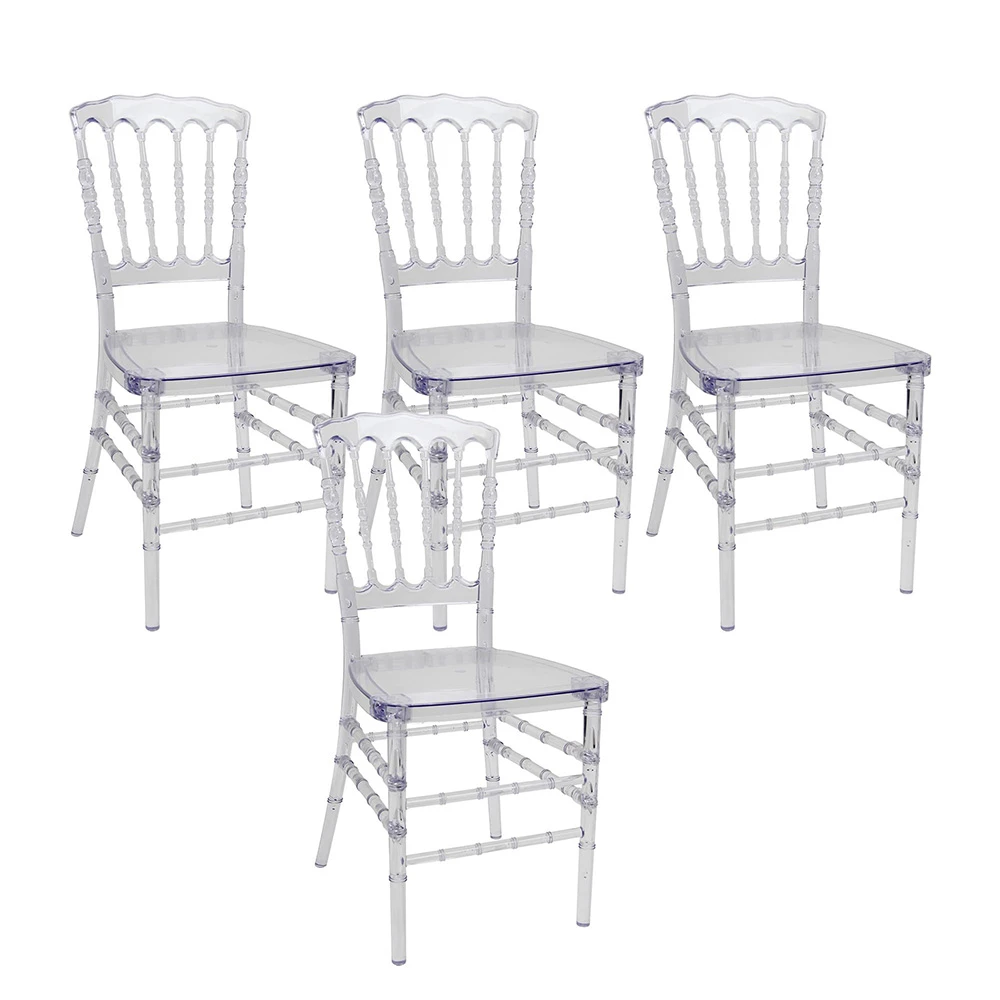 Sedia Napoleon trasparente in resina &ndash; Stile 2